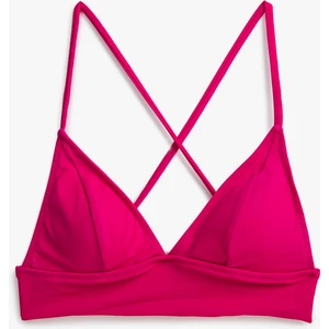 Bralet Bikini Üstü Üçgen Kaplı Çapraz Askı Detaylı