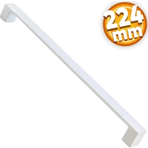 Bihter Düz Mobilya Mutfak Dolabı Çekmece Dolap Kapak Kulpu Kulbu Beyaz 224 mm Metal Kulp