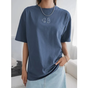 Kadın Penguen Baskılı Oversize T-Shirt
