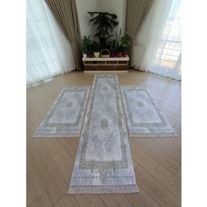 Allgelsin yatak Odası Halısı Seti 3 'lü Yatak Odası Halı Takımı 2 Adet 80X150 1 Adet 80X300 cm Halı Seti