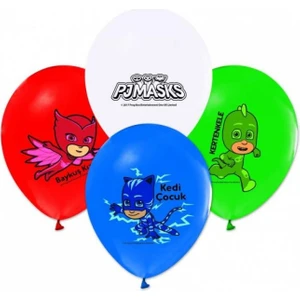 Pijamaskeliler Baskılı Renkli Balon