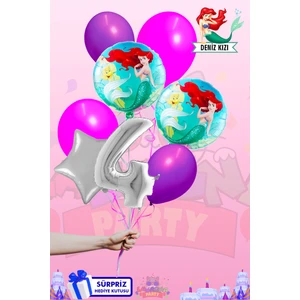 Lasagna Store Deniz Kızı Baskılı Gümüş Lüx Folyo Seti