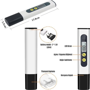 Yeni Model Tds Metre Su Ölçüm Cihazı