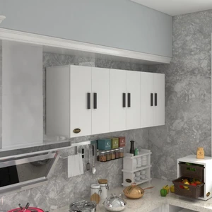 Kenzlife hazır mutfak nonus byz 060*150*32 mutfak banyo dolabı kapaklı raflı
