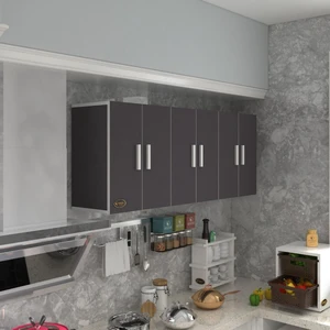 Kenzlife hazır mutfak nonus gri 060*150*32 mutfak banyo dolabı kapaklı raflı