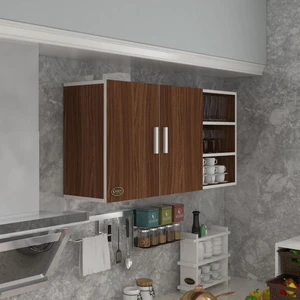 Kenzlife hazır mutfak fulvus22 cvz 060*120*22 mutfak banyo dolabı kapaklı raflı