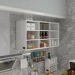 Kenzlife hazır mutfak hortus22 byz 060*120*22 banyo dolabı raflı kapaksız arkalıklı
