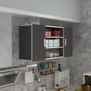 Kenzlife hazır mutfak honnor32 gri 060*120*32 mutfak banyo dolabı kapaklı raflı