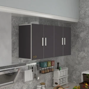 Kenzlife hazır mutfak merta gri 060*120*32 mutfak banyo dolabı kapaklı raflı