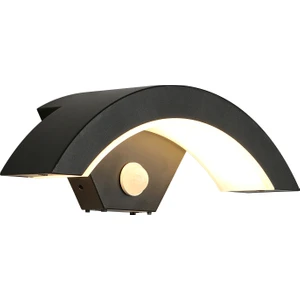Hareket Sensörlü Dış Mekan LED Duvar Işığı, Antrasit Gri 24W 980LM 3000K, IP54 Alüminyum Dış Lamba (Yurt Dışından)
