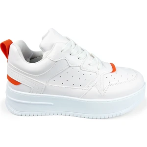 Baia Beyaz Turuncu Kadın Sneaker Ayakkabı