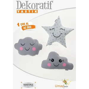 Bebek Çocuk Odası Dekoratif Yastık, Yıldız Yastık, Bulut Yastık, Dekor Yastık