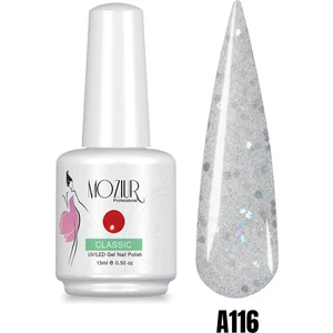 Mozıur Uv LED Kalıcı Oje 15 ml Simli Seri