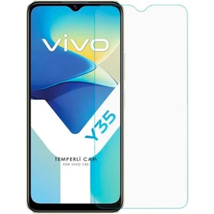 Vivo Y35 ile Uyumlu Ekran Koruyucu Şeffaf Temperli Kırılmaz Cam Ekran Koruyucu