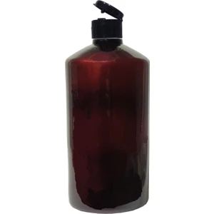 Boş Pet Şişe 1 Lt Amber Renk + Kapak Takım 3 Adet