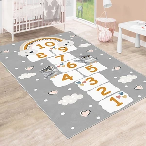 Confidence Home Makinede Yıkanabilir Kaymaz Taban Leke Tutmaz Antialarjik Çocuk Odası Halısı Oyun Matı