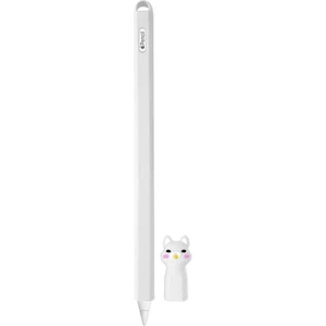 Apple Pencil (2. Nesil) Kılıf Figürlü Silikon Beyaz