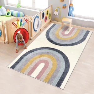 Makinede Yıkanabilir Kaymaz Taban Leke Tutmaz Antialarjik Çocuk Odası Halısı Oyun Matı