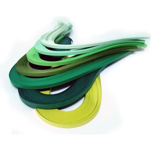 Seti 3mm Yeşil Dünya Serisi 7 Farklı Ton Yeşil Renk, 700 Adetli Quilling Kağıdı