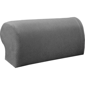 1 Çift Elastik Esnek Kanepe Kol Dayama Kolları Koltuk Slipcovers Koruyucusu Gri (Yurt Dışından)