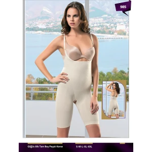 Beden Küçülten Seamless Dikişsiz Göğüs Altı Paçalı Açık Ağ Tam Boy Korse