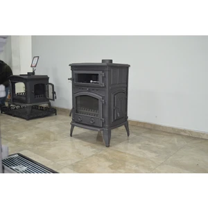Flame Stove Sirius Mega Yk 156 kg Fırınlı Yan Kapaklı Pik Döküm Şömine Soba FS-013-YK