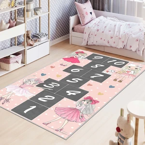 Blue Decortiva Makinede Yıkanabilir Kaymaz Taban Leke Tutmaz Antialarjik Çocuk Odası Halısı Oyun Matı