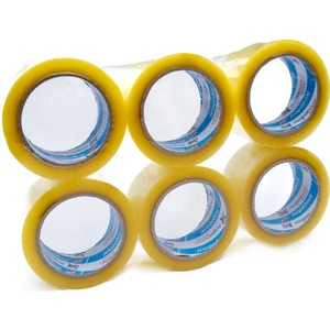 Huga Bant Akrilik Yüksek Kalite Koli Bandı 45 mm x 100 mt Şeffaf  (6'lı Paket)