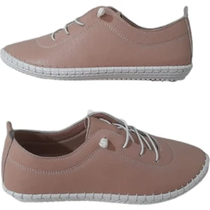 Pudra Kadın Bağcığı Lastikli Şık Ayakkabı BERENNN20