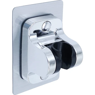 Berev Yapışkanlı Duş Başlığı Askısı – Ergonomik ABS Krom, Mafsal Tasarım, Su Tasarrufu ve Kireç