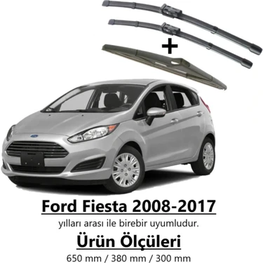 Inwells Ford Fiesta Ön+Arka Muz Silecek Takımı