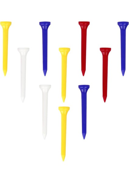 10 Adet Kırılmaz Golf Tees Profesyonel Plastik Çiviler Karışık Renk 54MM (Yurt Dışından) indirimleri