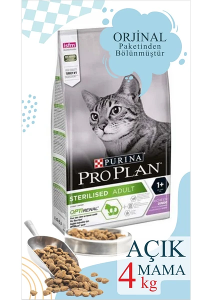 4 kg Vakumlu Poşet Pro Plan Sterilised Hindi Etli Kısırlaştırılmış Yetişkin Kedi Maması