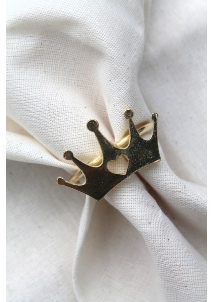 6 Adet Dekoratif Gold Queen Peçete Halkası - Napkin Ring indirimleri