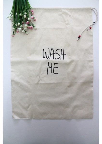 Wash Me Baskılı Çok Amaçlı Kirli Torbası 50 x 70CM