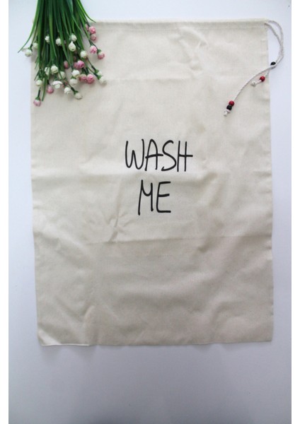 Wash Me Baskılı Çok Amaçlı Kirli Torbası 50 x 70CM modelleri