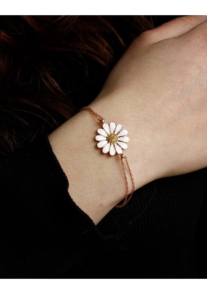 925 Ayar Gümüş Papatya Bileklik fiyatları