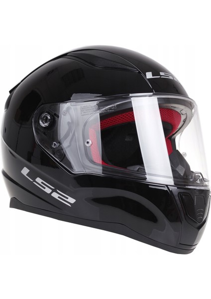 Rapıd Parlak 2 Siyah Fullface Motosiklet Kaskı