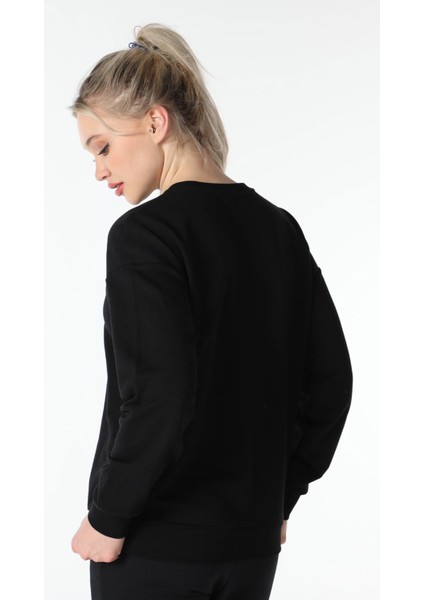 Kadın Baskılı Sweat Siyah fırsatları