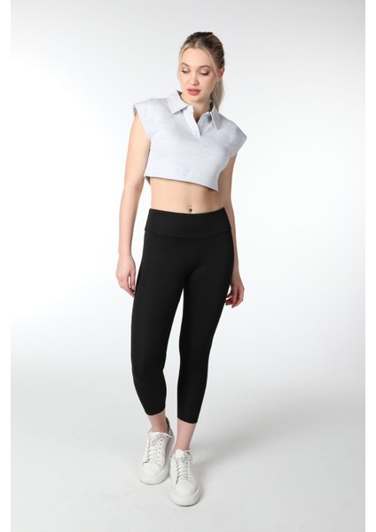 Kadın Yaka Detaylı Crop Gri modelleri