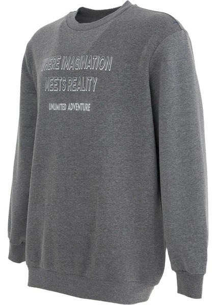 Erkek Baskılı Sweatshirt Antrasit fırsatları