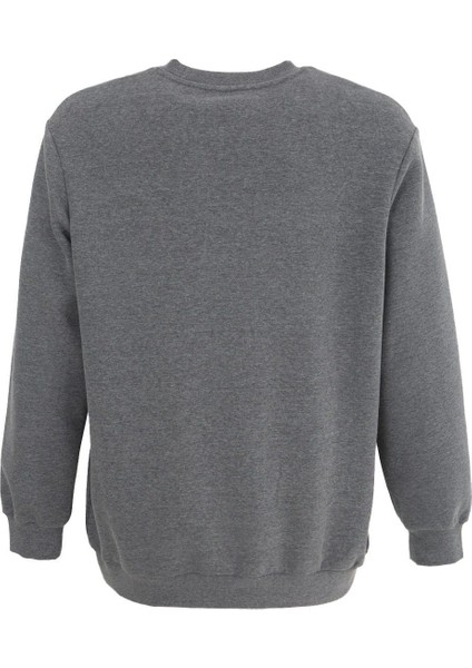 Erkek Baskılı Sweatshirt Antrasit