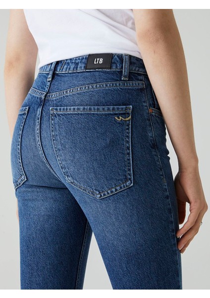 Kadın Ronna X Yüksek Bel Dar Paça Slim Jean Pantolon indirimleri