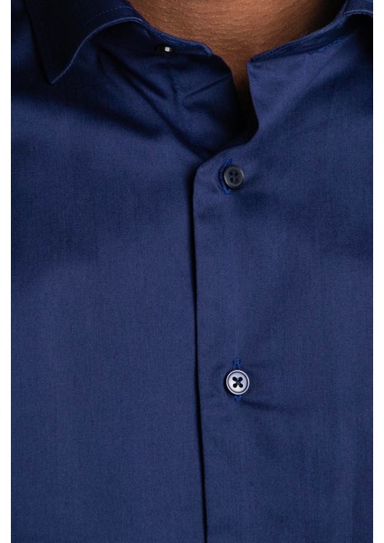 Slim Fit Koton Saten Premium Seri Erkek Gömlek indirimleri