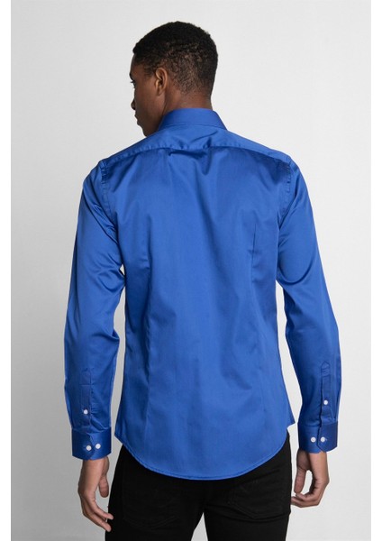 Slim Fit Koton Saten Premium Seri Erkek Gömlek fırsatları