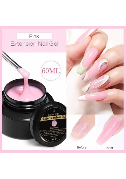 Nail Extension Gel Pembe 60 ml