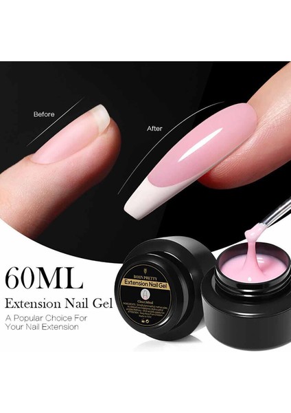 Nail Extension Gel Pembe 60 ml