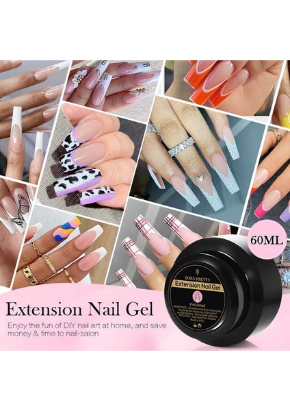 Nail Extension Gel Pembe 60 ml