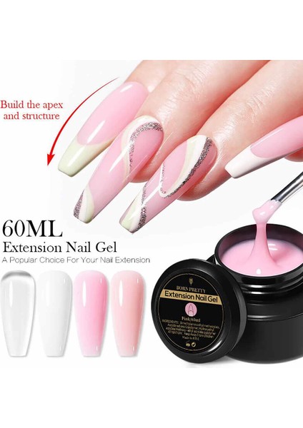 Nail Extension Gel Pembe 60 ml