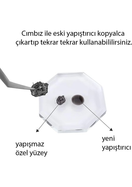 Ipek Kirpik Aksesuarları - Cam Uygulama Tepsisi Yuvarlak
